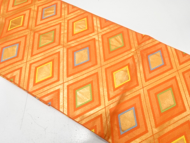 桝屋高尾謹製　重ね菱模様織り出し　名古屋帯